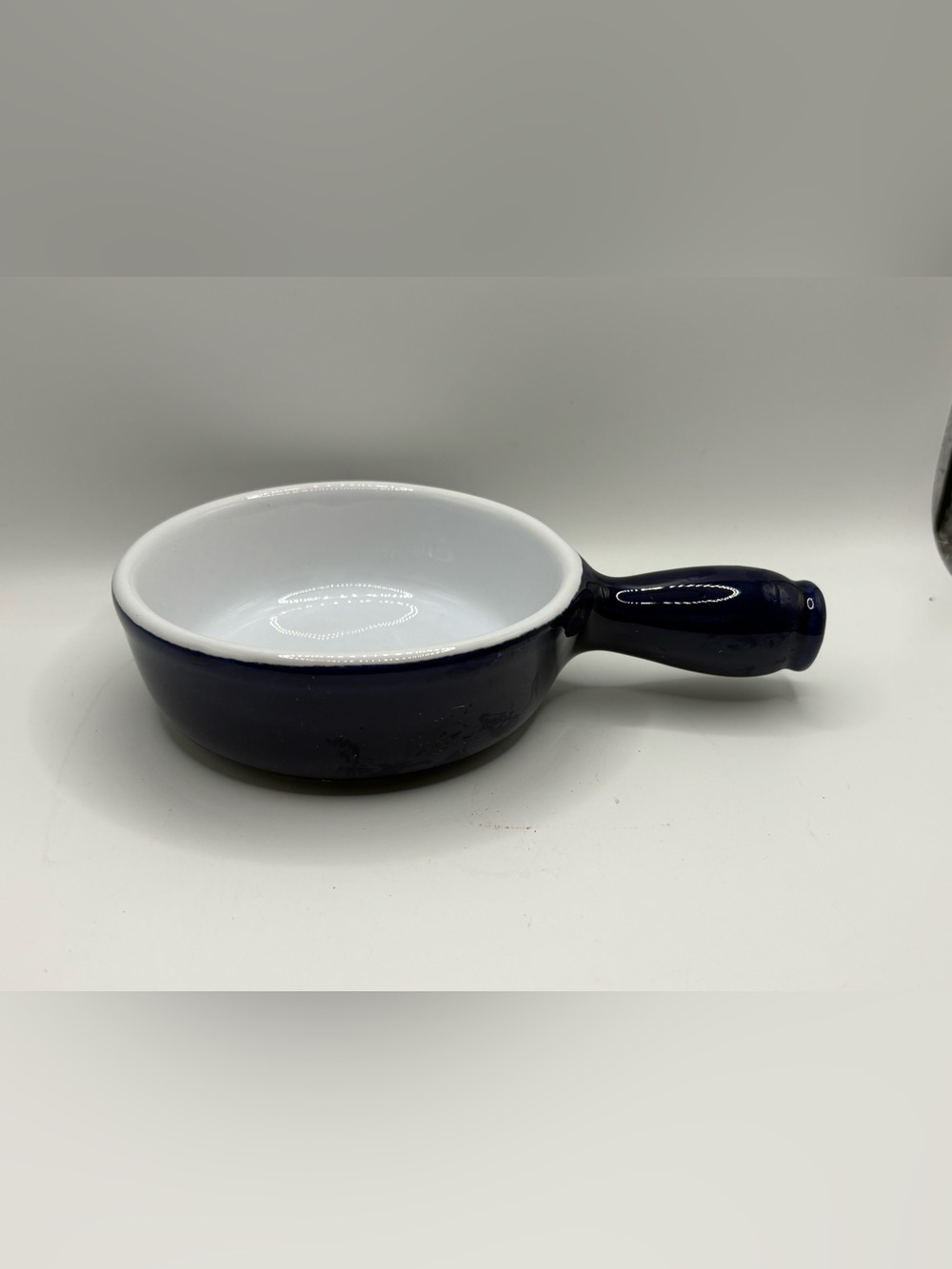 Emile Henry France #10 Individual Fondue Pot Caquelon Cobalt Blue Burgundy CL